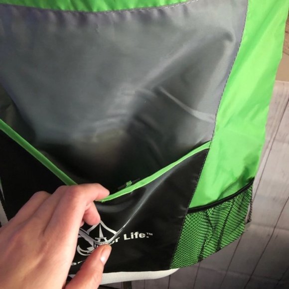 Nylon Drawstring Bag BSA Lime Green Black NEW - Picture 9 of 14